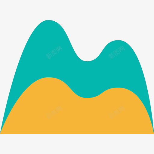 面积图双色3svg_新图网 https://ixintu.com 面积图 双色