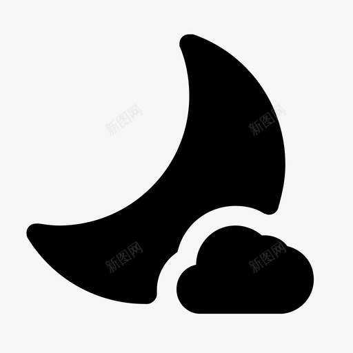 空气夜间多云svg_新图网 https://ixintu.com 空气 夜间 多云
