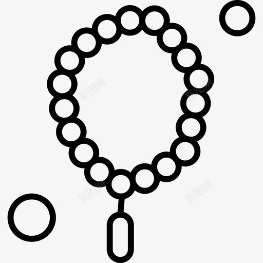 祈祷穆斯林念珠svg_新图网 https://ixintu.com 斋月 祈祷 穆斯林 念珠