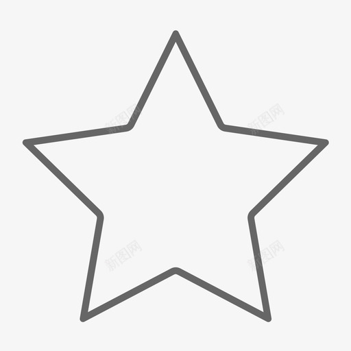空五角星svg_新图网 https://ixintu.com 五角星 线性