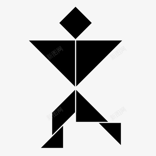 个人七巧板跑步者跑步svg_新图网 https://ixintu.com 个人 七巧板 跑步者 跑步