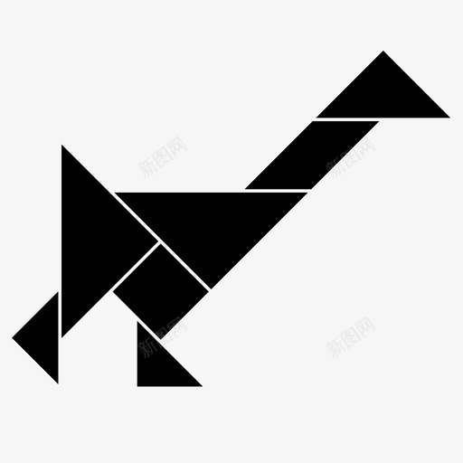 鹅七巧板鸟走svg_新图网 https://ixintu.com 七巧板 鸟走