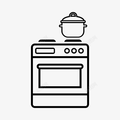 炉子厨师炊具svg_新图网 https://ixintu.com 炉子 厨师 炊具 食物 厨具 烤箱
