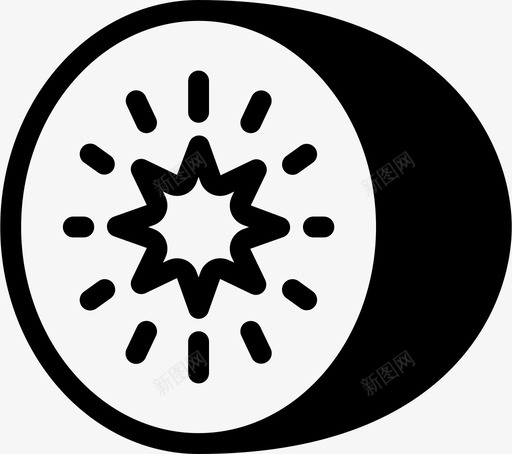 猕猴桃切切片svg_新图网 https://ixintu.com 猕猴桃 切切 切片