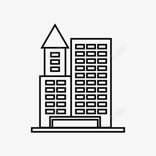 房屋建筑不动产svg_新图网 https://ixintu.com 房屋建筑 不动产 住宅 财产