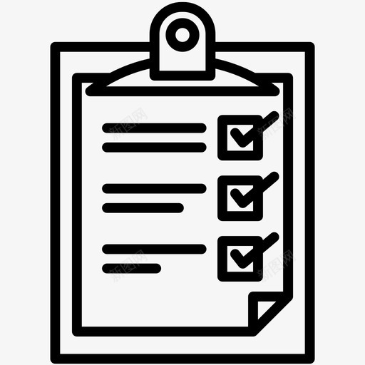 便笺夹检查表纸张svg_新图网 https://ixintu.com 便笺 检查表 纸张