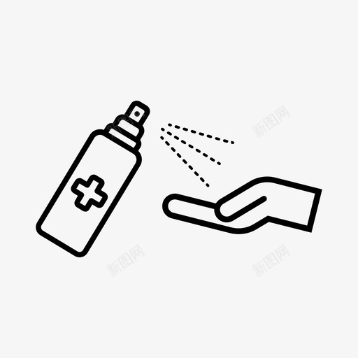 酒精喷雾清洁洗手液svg_新图网 https://ixintu.com 保护 包装 喷雾 手部消毒 洗手 洗手宣传海报 清洁 酒精