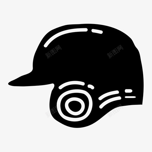 棒球头盔保护运动svg_新图网 https://ixintu.com 棒球 头盔 运动 保护 图标 实心