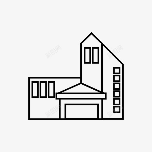 房屋建筑不动产svg_新图网 https://ixintu.com 房屋建筑 不动产 住宅 财产