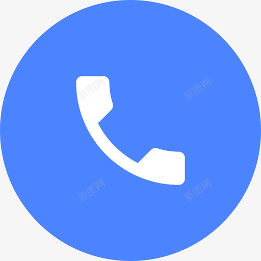 打电话蓝底白图svg_新图网 https://ixintu.com 打电话 蓝底 白图