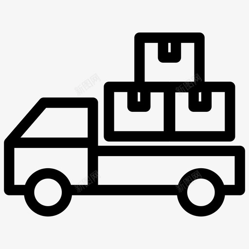 送货车货物物流svg_新图网 https://ixintu.com 送货 货车 货物 物流