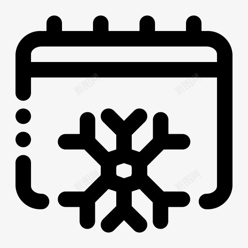 冬天日历圣诞节svg_新图网 https://ixintu.com 日历 日期 冬天 圣诞节 圣诞 雪花 时间
