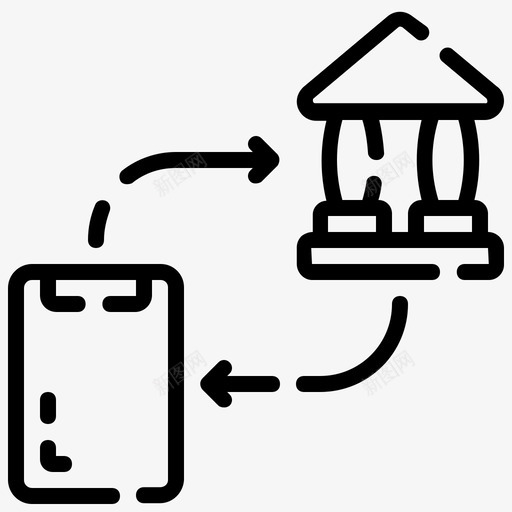 手机银行投资手机svg_新图网 https://ixintu.com 手机 银行 投资 理财
