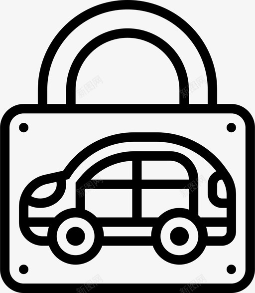 网络安全防盗汽车svg_新图网 https://ixintu.com 汽车 自动 驾驶 网络安全 防盗 锁具 科技
