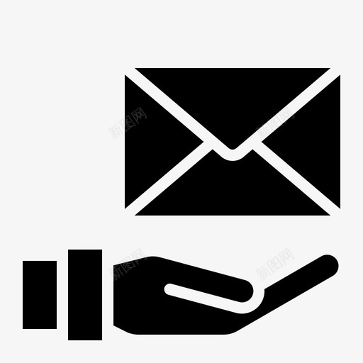 电子邮件信封手svg_新图网 https://ixintu.com 电子邮件 信封 信息 递送