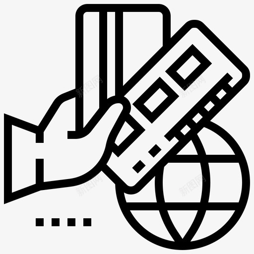 借记卡和信用卡无现金交易svg_新图网 https://ixintu.com 借记卡 信用卡 无现金 交易 支付 要素