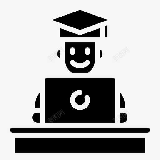 学位教育学习svg_新图网 https://ixintu.com 学习 学位教育 在线 在线学习