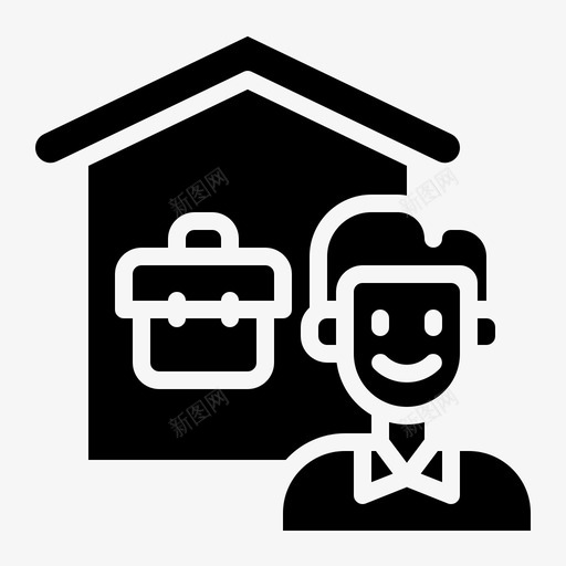在家工作包工人svg_新图网 https://ixintu.com 在家 工作 包工人 工人
