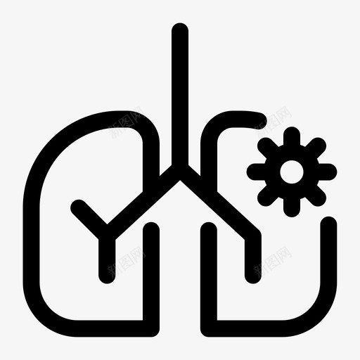 肺健康医疗svg_新图网 https://ixintu.com 健康 医疗 疾病 病毒