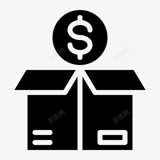 盒子现金美元svg_新图网 https://ixintu.com 财务 盒子 现金 美元 钱财务