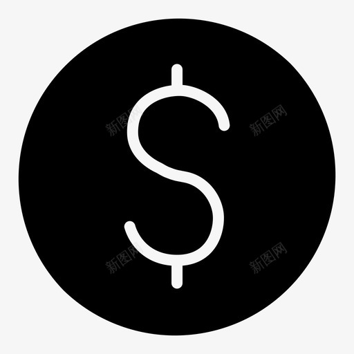美元货币ui基本图示符svg_新图网 https://ixintu.com 美元 货币 基本 图示