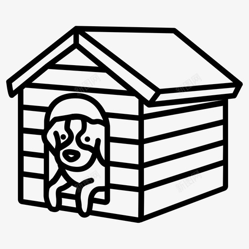 犬舍狗狗棚svg_新图网 https://ixintu.com 犬舍 狗狗 棚狗 宠物 宠物用品