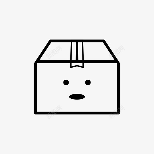 包装盒子快递svg_新图网 https://ixintu.com 快递 包装 包装盒 盒子 表情 符号 帖子 笑脸 一套 带有 情感