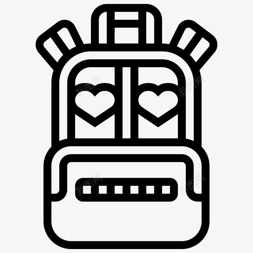 书包配件背包svg_新图网 https://ixintu.com 书包 配件 背包 学生 幼儿园