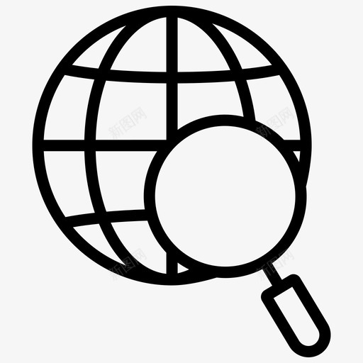 查找位置地球仪地图svg_新图网 https://ixintu.com 位置 查找 地图 地球仪 搜索