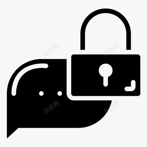 消息锁定聊天通信svg_新图网 https://ixintu.com 消息 锁定 通信 聊天 图示