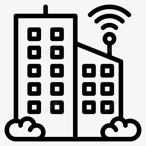 建筑互联网科技svg_新图网 https://ixintu.com 建筑 互联网 科技 城镇 联网