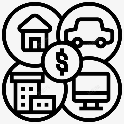 固定资产所有者财产svg_新图网 https://ixintu.com 固定资产 所有者 财产 价值 业务管理