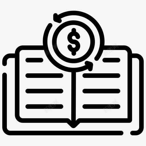财务账簿会计记录账簿svg_新图网 https://ixintu.com 财务 账簿 会计 记录 现金 登记簿 银行 风格