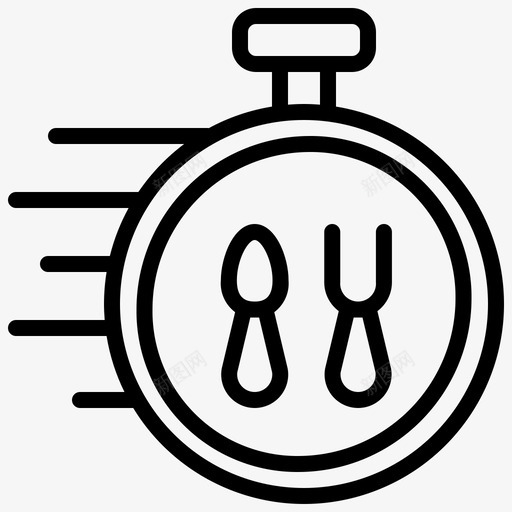 快时间时钟快递送svg_新图网 https://ixintu.com 时间 递送 食物 时钟 快递
