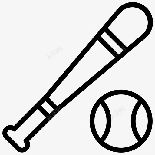 垒球球棒球svg_新图网 https://ixintu.com 垒球 球棒 棒球 棍子 父亲节