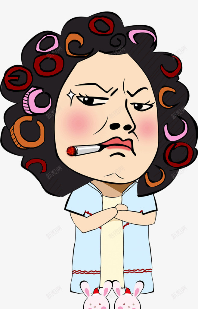 免扣卡通包租婆北坤人小懒人png免抠素材_新图网 https://ixintu.com 免扣 卡通 包租 婆北 人小 懒人