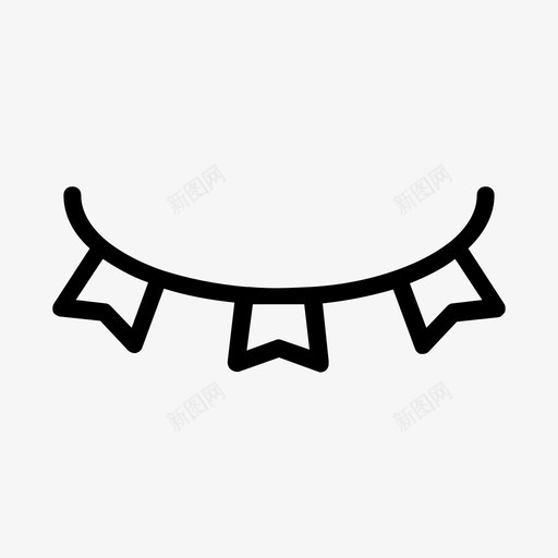 装饰彩旗彩带svg_新图网 https://ixintu.com 装饰 彩旗 彩带 嘉年华 轮廓