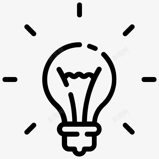 灯泡灯流行轮廓第1卷svg_新图网 https://ixintu.com 灯泡 灯灯 流行 轮廓 第卷