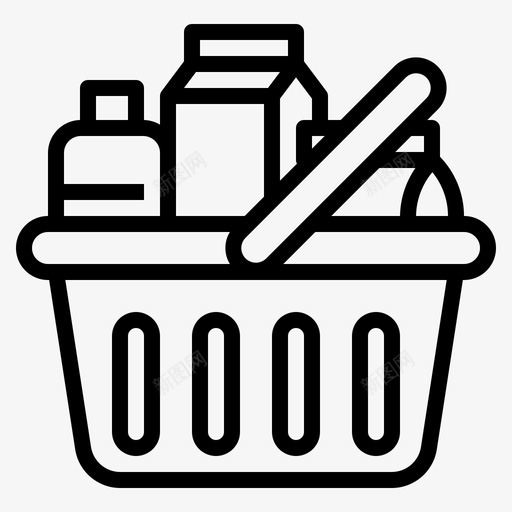超市购物篮商业svg_新图网 https://ixintu.com 购物篮 超市 商业 杂货店