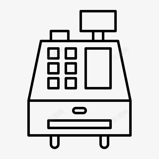 收银员钱箱机器svg_新图网 https://ixintu.com 收银员 钱箱 机器 商店 电影院