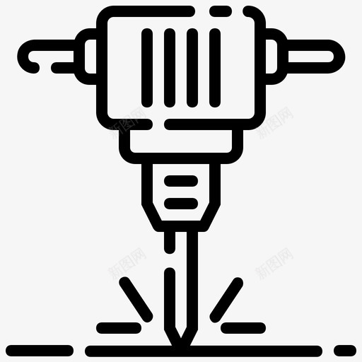 手提钻建筑设备svg_新图网 https://ixintu.com 工具 手提 建筑设备 建筑 第卷