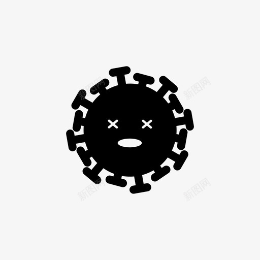 冠状病毒细菌虫子svg_新图网 https://ixintu.com 冠状 病毒 细菌 虫子 情绪 药物 填充 图标