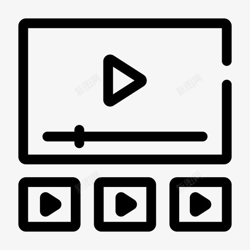 视频图书馆课程教育svg_新图网 https://ixintu.com 视频 图书馆 课程 教育 教育学 学习 在线 在线教育