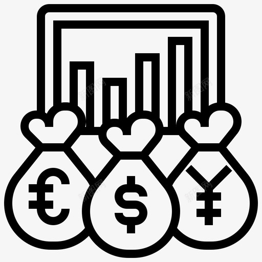 收入流货币经济svg_新图网 https://ixintu.com 收入 入流 货币 经济 金融 被动