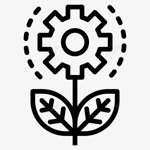 齿轮生态绿色svg_新图网 https://ixintu.com 绿色 动力 齿轮 生态 自然 能源