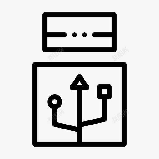usb电缆设备svg_新图网 https://ixintu.com 电缆 设备 电子 电子计算机 线路