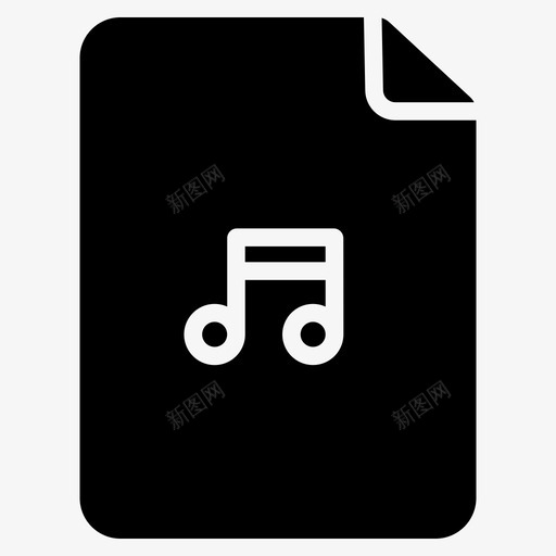 音乐文件媒体文件音符svg_新图网 https://ixintu.com 文件 音乐 媒体文件 音符 符号
