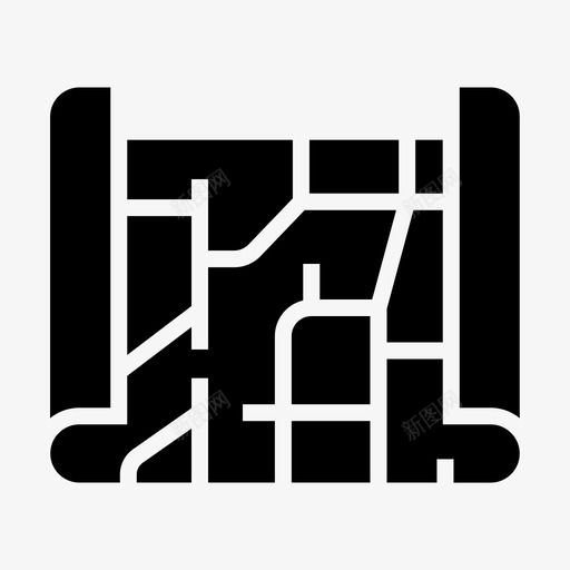 地图纸gps位置svg_新图网 https://ixintu.com 地图 图纸 位置 纸张