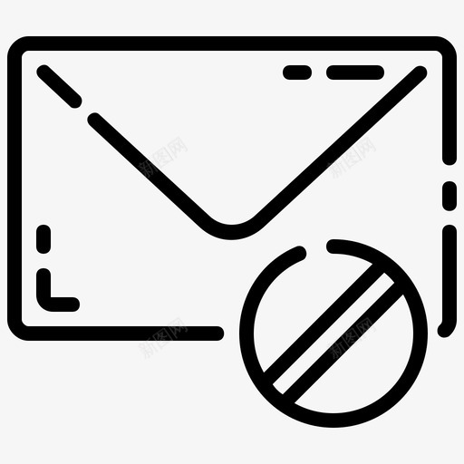 阻止电子邮件取消发送svg_新图网 https://ixintu.com 电子邮件 阻止 取消 发送 大纲