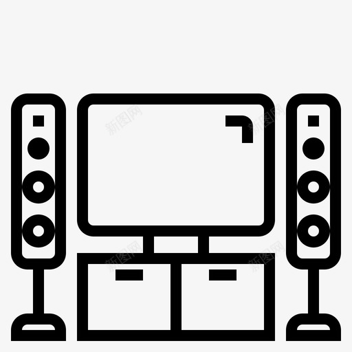 家庭影院电影院娱乐svg_新图网 https://ixintu.com 家庭影院 电影 电影院 娱乐